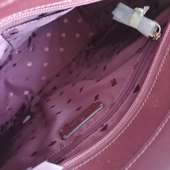 KATE SPADE Authentic Jana Foliage Tote Handbag Smooth Leather Travel Resortwear - Picture 8 of 11